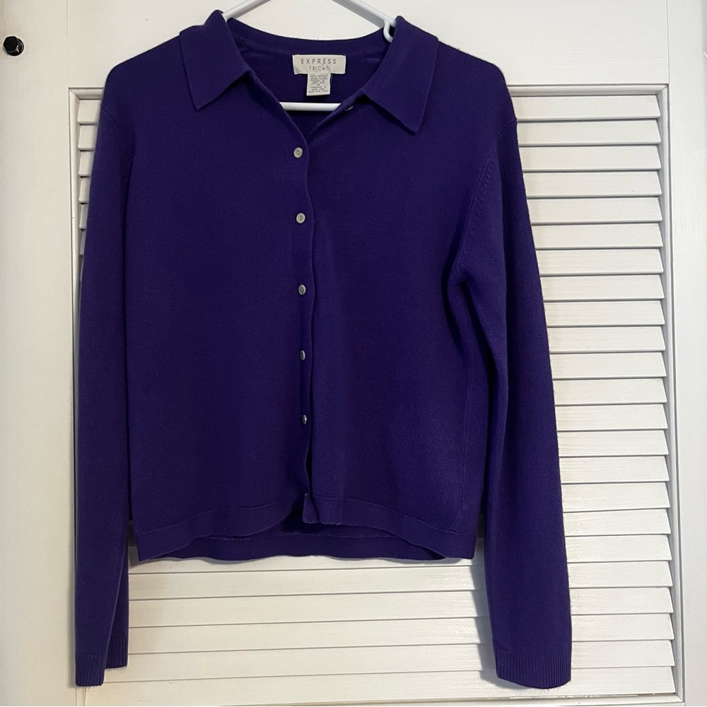 Vintage Express Cardigan - Purple